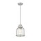 Z-Lite Burren 1 Light Mini Pendant, Brushed Nickel And Clear Seedy 337MP-BN - alternate 1